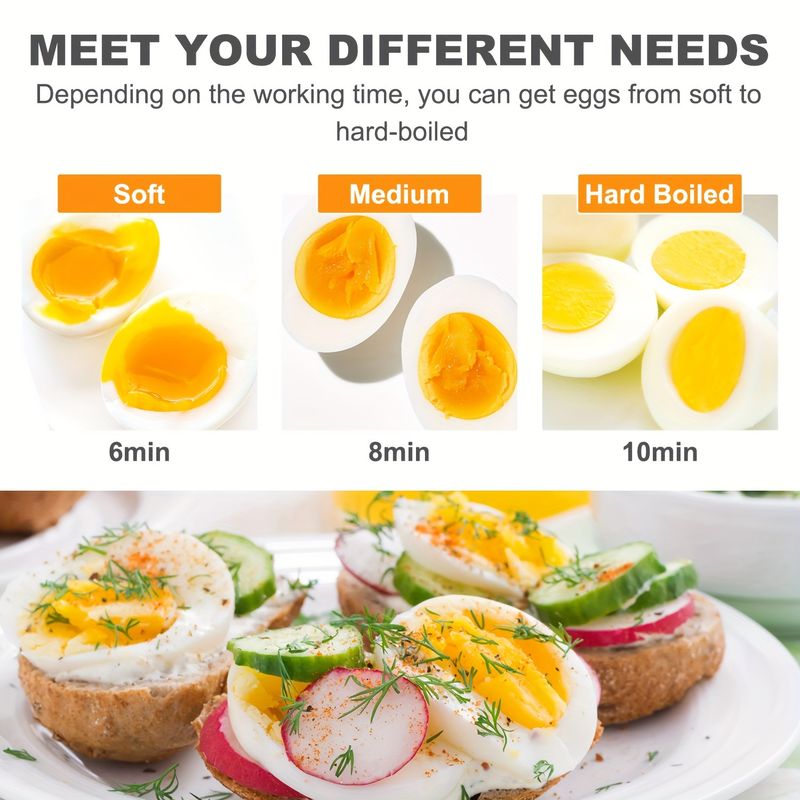 Rapid Egg Cooker 14 Egg Capacity Electric Egg Cooker For Hard Boiled Eggs, Poached Eggs, Scrambled Eggs, Or Omelets With Auto Shut Off_voghion.com