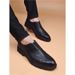 Men's Height Increasing Trendy Hairstylist Pointed Business Carved Breathable Casual Leather Shoes_voghion.com