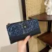 Denim Pattern Wallet Women, Short Style, Korean Version, Multi-Card Slots, Foldable, Long Style For Students, Clutch,_voghion.com