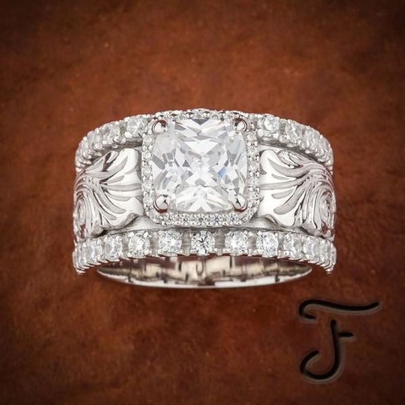 Vintage Ethnic Engraved Gemstone Ring Exaggerated Index Finger Ring Ring Decorative Women's Model_voghion.com