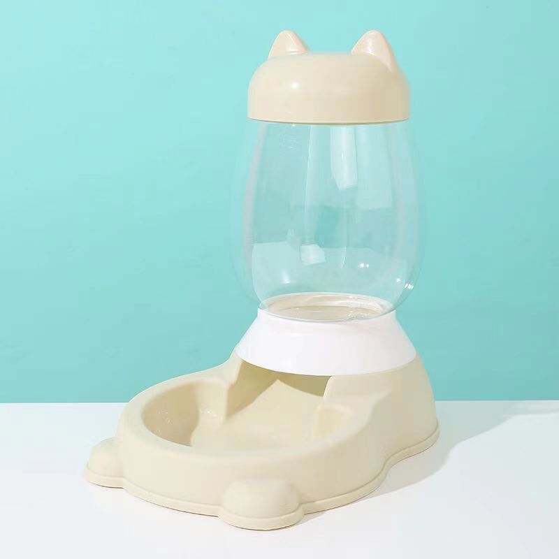 Automatischer Futterspender für Haustiere, Hundenapf mit großer Kapazität, Anti-Klopf-Cartoon-Katzenohren, Zubehör für Reisnäpfe für Haustiere_voghion.com