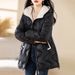 Women's Longline Quilted Puffer Coat Lightweight Hooded Winter Jacket Fashionable Oversized Casual Outerwear_voghion.com