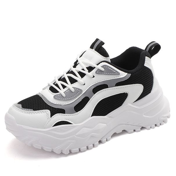 Großer Cross Border Reflective Belt Modische leichte, dicke Sohle, erhöhte Papa-Schuhe für Damen_voghion.com