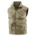 Men’s Utility Vest With Multi-Pockets – Outdoor Workwear Jacket For Hiking & Urban Style (M-6XL, Army Green/Khaki/Navy/Black)_voghion.com