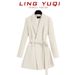 Women's Clothing high end temperament slim belt suit tops _voghion.com
