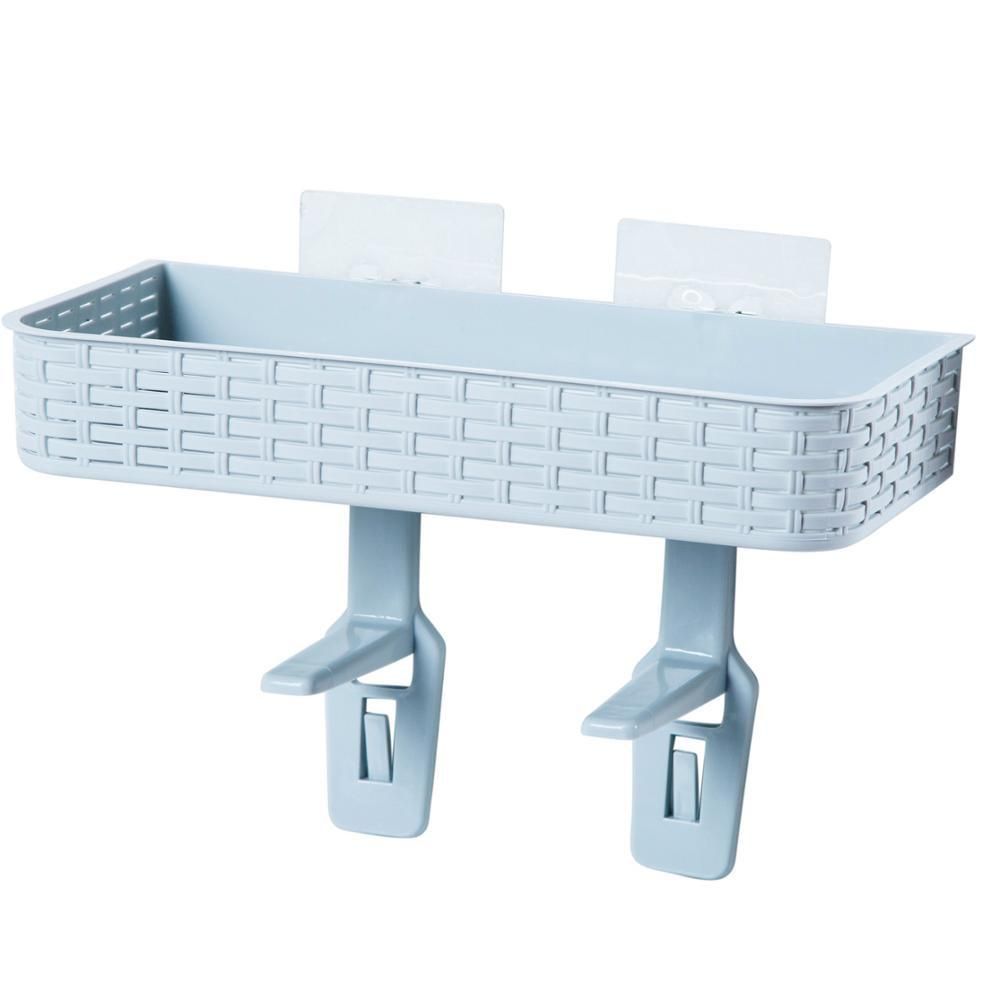 Mensola portaoggetti per bagno, porta shampoo, sapone, porta cosmetici, mensole per doccia a parete, Imation Rattan Shaped_voghion.com