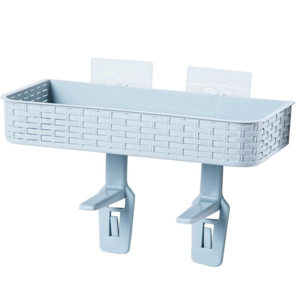 Mensola portaoggetti per bagno, porta shampoo, sapone, porta cosmetici, mensole per doccia a parete, Imation Rattan Shaped_voghion.com