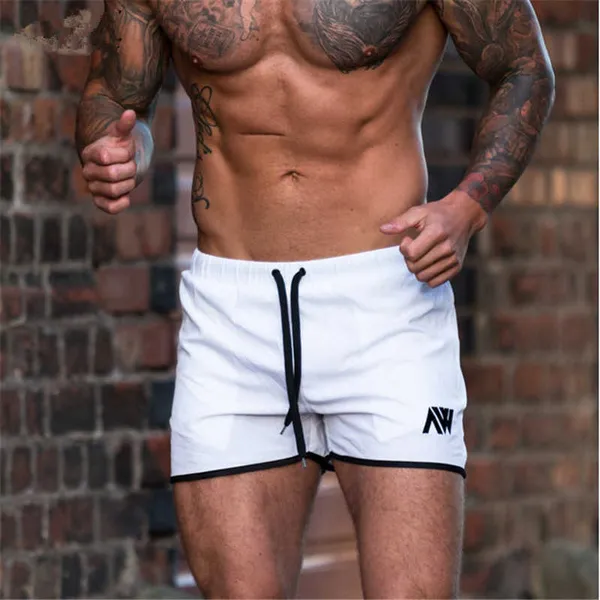 Herrshorts Modemärke Fiess Snabbtorkande Träning Jogging Träningsbyxor Sportkläder Bekväm Fritid moderiktig_voghion.com