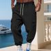 Cargo-Jogginghose mit Fleecefutter für Herren – Thermo-Arbeitshose mit verstellbarem Kordelzug und mehreren Taschen (S–3XL, 10 neutrale bis kräftige Farben)_voghion.com
