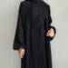 Elegantes muslimisches Maxikleid mit langen Ärmeln, zweiteiliges Set für Damen – lockere Passform, einfarbig, atmungsaktives Polyestergewebe_voghion.com