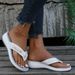 Strandsandaler med metallspänne, kilmode för kvinnor Casual, damsandaler_voghion.com