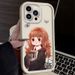 für iPhone 16 15 14 13 12 11 PRO MAX XR XS X 8 7 6 6S PLUS Vollschutzgehäuse Süßes Potter-Pärchen_voghion.com