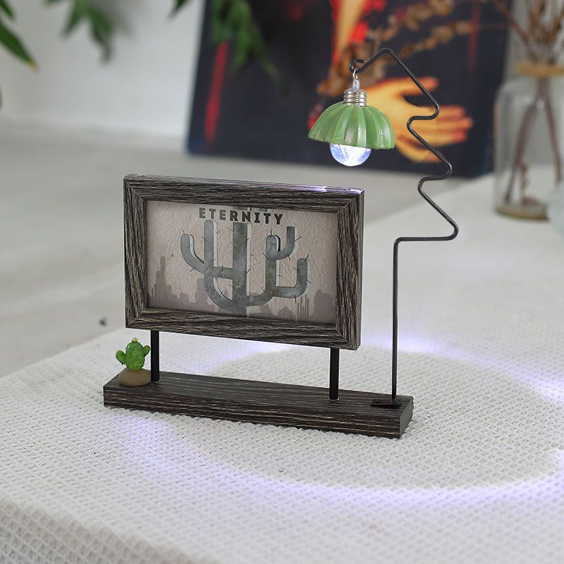 Radošs Nordic Frame 6 collu collu divpusējs dzelzs mājas dekorēšanas ornaments, 3D mākslas foto statīvs_voghion.com
