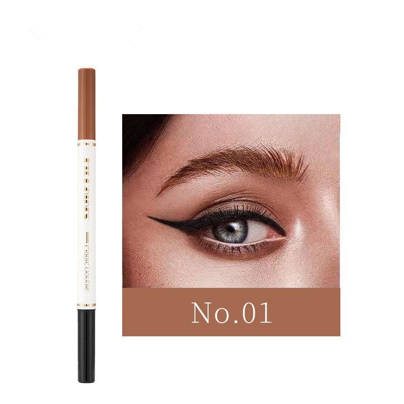 4-color natural makeup double head eyeliner pen waterproof, durable, easy to color_voghion.com