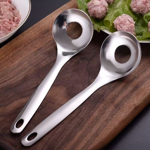 Cucchiaio in acciaio inossidabile migliorato per la produzione di polpette, gadget creativo da cucina, utensile per la casa_voghion.com
