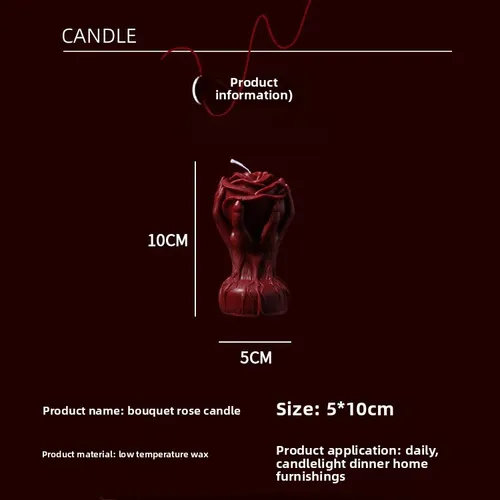 New Low Temperature Candle Hand Holding Rose Aromatherapy Sm Game Toy_voghion.com