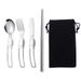 Set di posate pieghevoli - Cucchiaio, forchetta e bacchette pieghevoli per viaggi, campeggio e picnic (acciaio inossidabile, compatto e leggero)_voghion.com