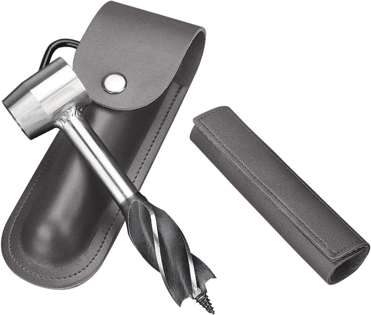 Taladro de mano para acampar, color negro y gris, 16 x 4 cm_voghion.com