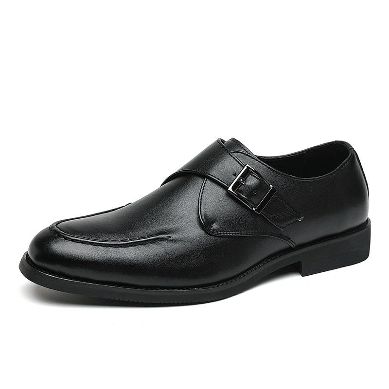 2024 Spring And Autumn New British Style Buckle Slip On Business Leather Shoes Men's Formal Shoes Office Professional Men's Shoes_voghion.com