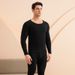 Completo intimo termico da uomo e da donna - misto cashmere e seta, foderato in pile, caldo strato di base invernale, manica lunga e pantaloni unisex, morbido e traspirante_voghion.com