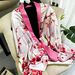 silk double-sided double layer buckle extended scarf, floral print cheongsam shawl, decorative sun protection_voghion.com