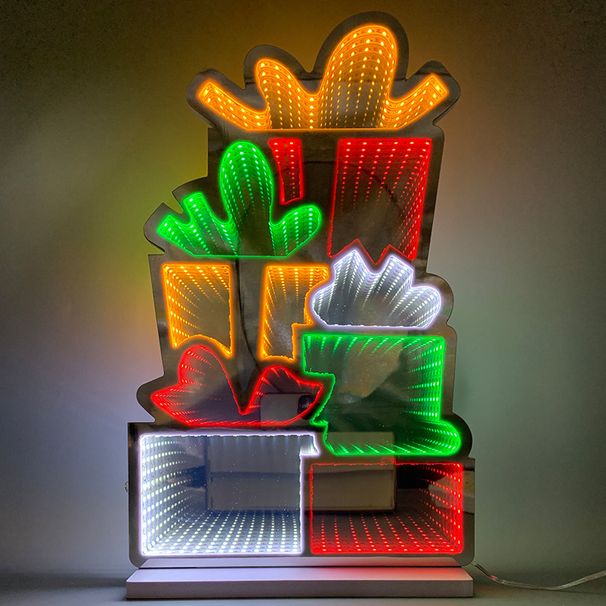 New LED Tunnel Daytime Ambient Creative Gift Thousand Layer Mirror Abyss Decorative Light_voghion.com