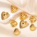 Orecchini a bottone in acciaio inossidabile di alta qualità, placcati in oro, di grandi dimensioni, esagerati, di alta qualità, resistenti allo sbiadimento, per le donne_voghion.com