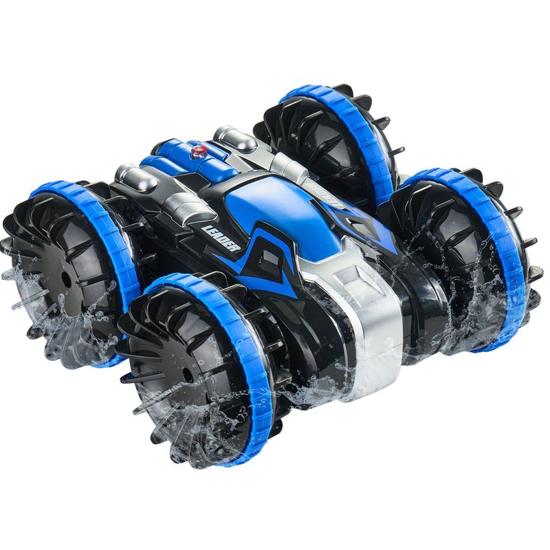 VEVOR Amphibious Remote Control Car Boat 2.4 GHz 4WD RC Boat Kids Adults Blue_voghion.com