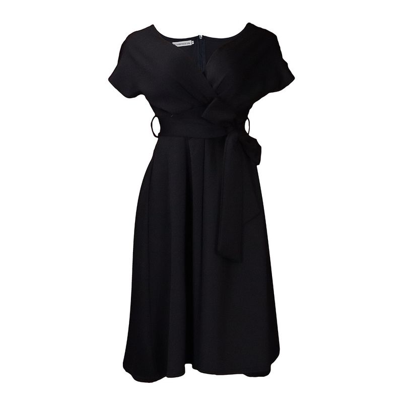  foreign trade women's clothing independent station new temperament commuter V neck fashion strapped large size cross border dress_voghion.com