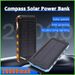 Batterie externe solaire de 20 000 mAh, grande capacité, pour l'extérieur, compatible avec iPhone, Huawei, Xiaomi et Samsung._voghion.com
