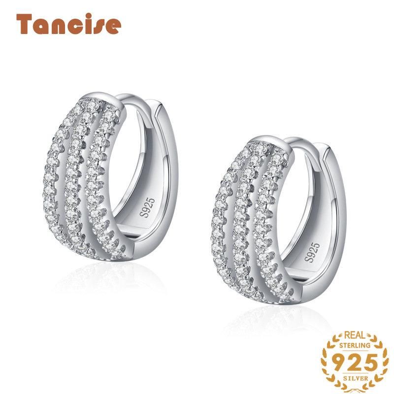 Tancise Orecchini pendenti con zirconi d'argento per le donne Regali per feste di matrimonio_voghion.com