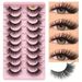 Eyelashes Set Ten Pairs Of Fox Eyelashes False Eyelashes Hard Stem Natural Curling Mink Thick Cat Eye Grafted Eyelashes Spot_voghion.com