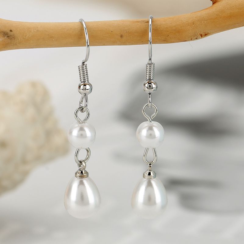 Orecchini di perle, stile lungo, ganci per le orecchie, di alta qualità, semplici e alla moda, orecchini con nappe_voghion.com