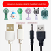 5V Mini Handheld Fan Charging Universal Small Round Hole Desk Lamp Speaker Lighter USB Flat Head Data Cable_voghion.com