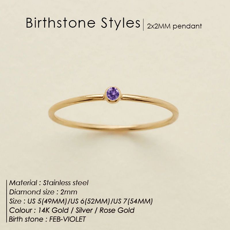 Anello da donna in acciaio inossidabile, semplice, rotondo, con diamanti, a forma di coppa, con zircone._voghion.com
