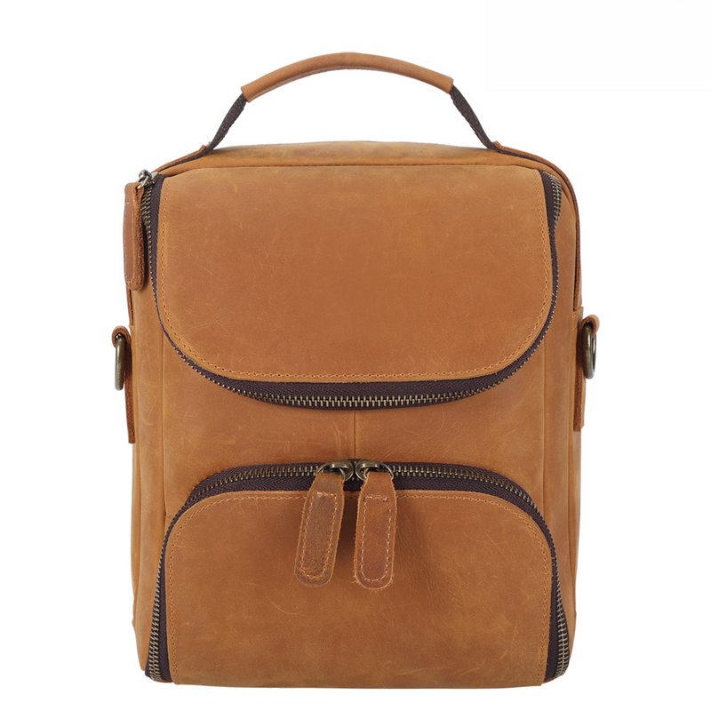 Sac à bandoulière en cuir de vache, sac à bandoulière décontracté en cuir de cheval fou pour l'extérieur, sac à main en cuir véritable rétro et simple pour homme_voghion.com