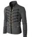 Embroidered button solid color men's jacket_voghion.com