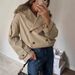 Damen Herbst Casual Kurzer Wasserdichter Trenchcoat Mit Pelzkragen - Lockere Passform, Zweireihig, Streetstyle, Beige_voghion.com