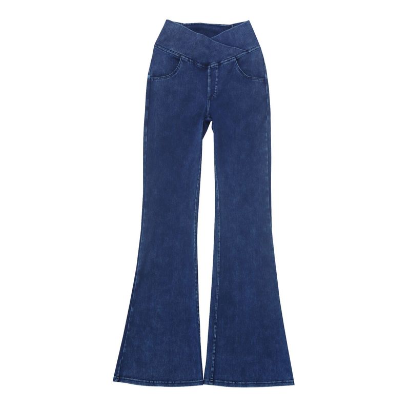Women's Clothing Flared Pants Pocket Fitness Yoga Pants Quick Drying Female Peach Butt Wear Sports Trousers_voghion.com