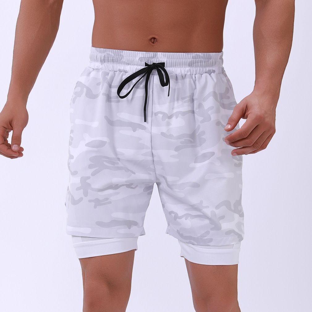 Shorts deportivos con estampado de camuflaje para hombre: shorts de secado rápido para entrenamiento y natación con forro incorporado (ligeros y transpirables para correr en la playa y deportes al aire libre)._voghion.com