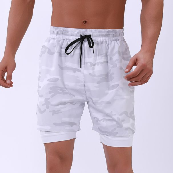 Shorts deportivos con estampado de camuflaje para hombre: shorts de secado rápido para entrenamiento y natación con forro incorporado (ligeros y transpirables para correr en la playa y deportes al aire libre)._voghion.com