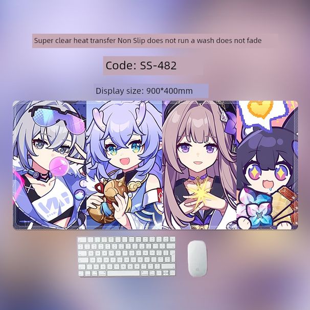 Tappetino da scrivania con bordo di bloccaggio per tastiera per computer portatile con cupola a stella, di grandi dimensioni, di qualità imbattibile, Liuqi Mouse._voghion.com