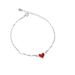 S Reines Silber Einfache Vielseitige Rot Elegante Schmuck Strand Fuß Zubehör Herz Fußkettchen Für Frauen_voghion.com
