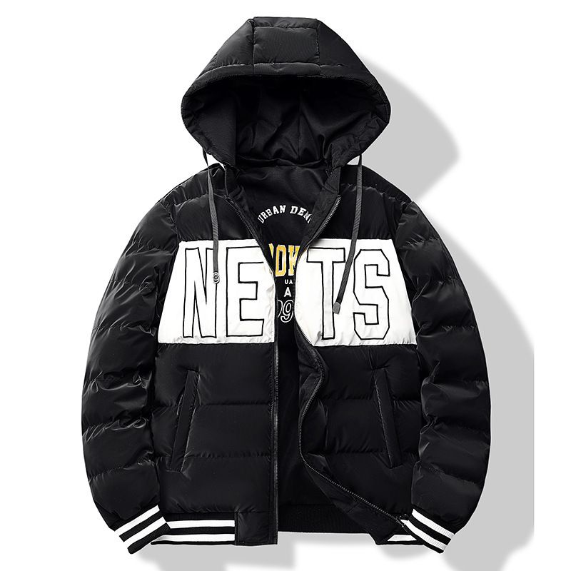 Neue Baumwollkleidung für Herren im Herbst- und Wintertrend: Kapuzenmantel, locker, warm und kältebeständig, dick gefüttert, doppelseitig._voghion.com