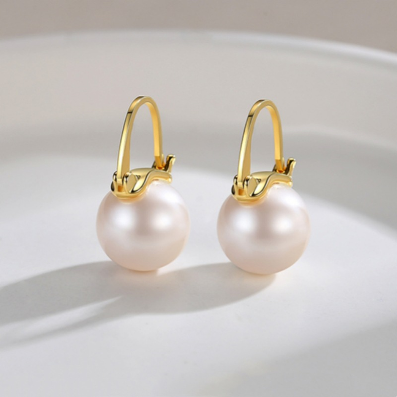  Schmuck-Perlenohrringe im Ins-Stil, kleine Ohrringe, High-End-Perlenohrringe mit übertriebenem Temperament im Retro-Stil_voghion.com