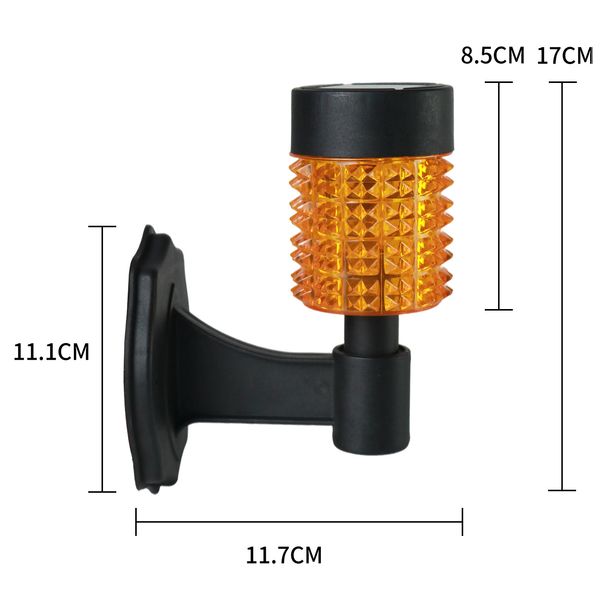 Luce da parete a sospensione a confine, impermeabile, per esterni, per cortile, giardino, recinzione, luce solare a LED in plastica_voghion.com