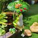 Umbrella Cooling Simulation Frog Ornament Garden Balcony Courtyard Fish Pond Fish Tank Landscaping Decoration Home Crafts_voghion.com