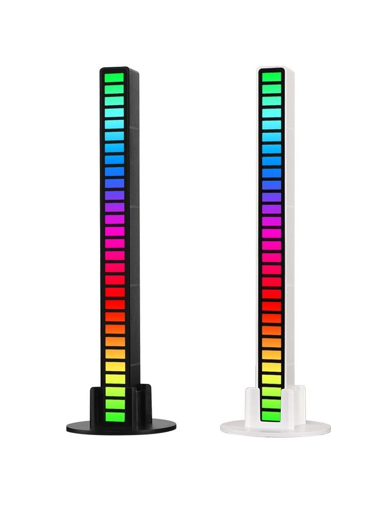 RGB LED Night Light Music Rhythm Lamp USB Rechargeable Sound Control LED Light Sound Pickup Ambient Light Atmosphere Lamp Decor_voghion.com