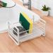 New Kitchen Sponge Storage Rack Sink Shelf Durable Faucet Drainer Shelf Basket Holder Drain Box Bathroom Organizer Accessories_voghion.com