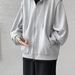 Schwerer Kapuzenpullover mit Reißverschluss für Herren – Doppelreißverschluss, Streetwear-Passform, Übergröße (Grau/Schwarz, S-5XL, Herbst-Casual)_voghion.com